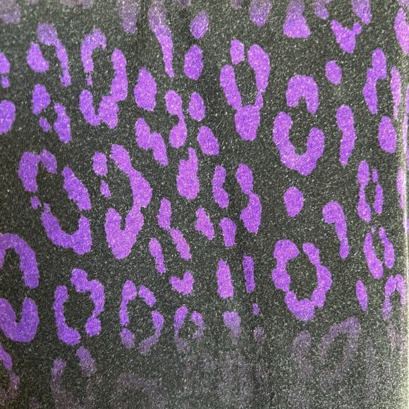 Nollie Racerback Tank Top | Black & Purple | Animal Print | Size Medium | Y2K - Picture 5 of 6